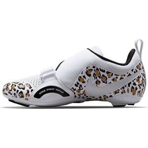 Nike Womens SuperRep Cycling Shoes Leopard Print White & Neon Yellow Size 6.5